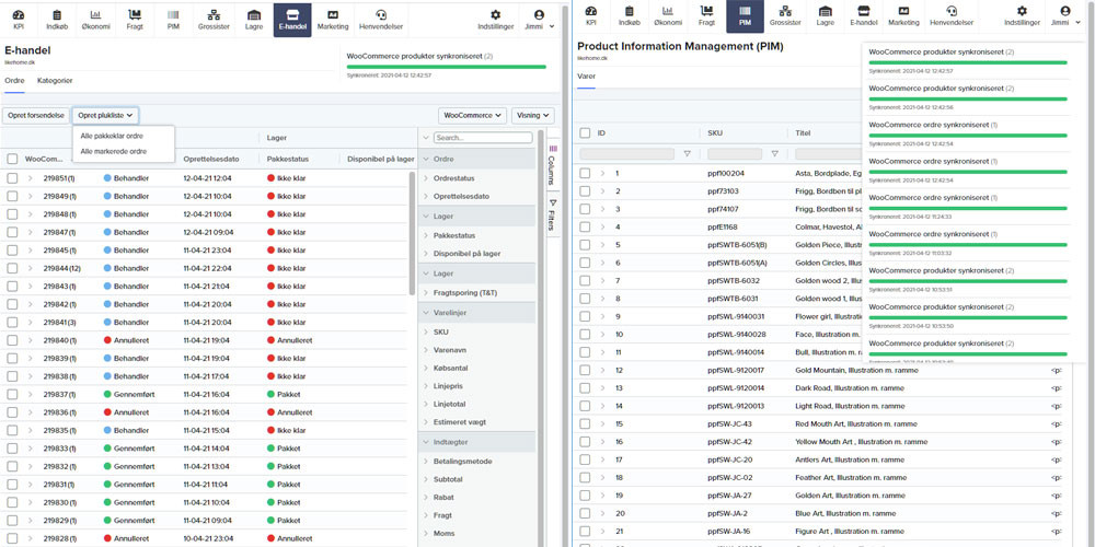 Et ERP-system dedikeret til ecommerce (SaaS platform)