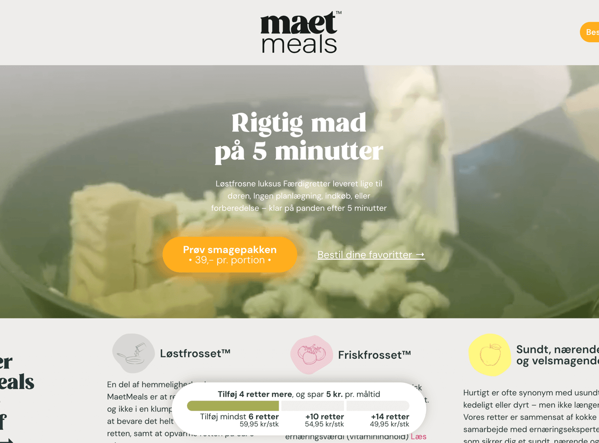Maet Meals - Rigtig mad på 5 minutter! - Søger 1 million til at disrupte markedet for færdigretter