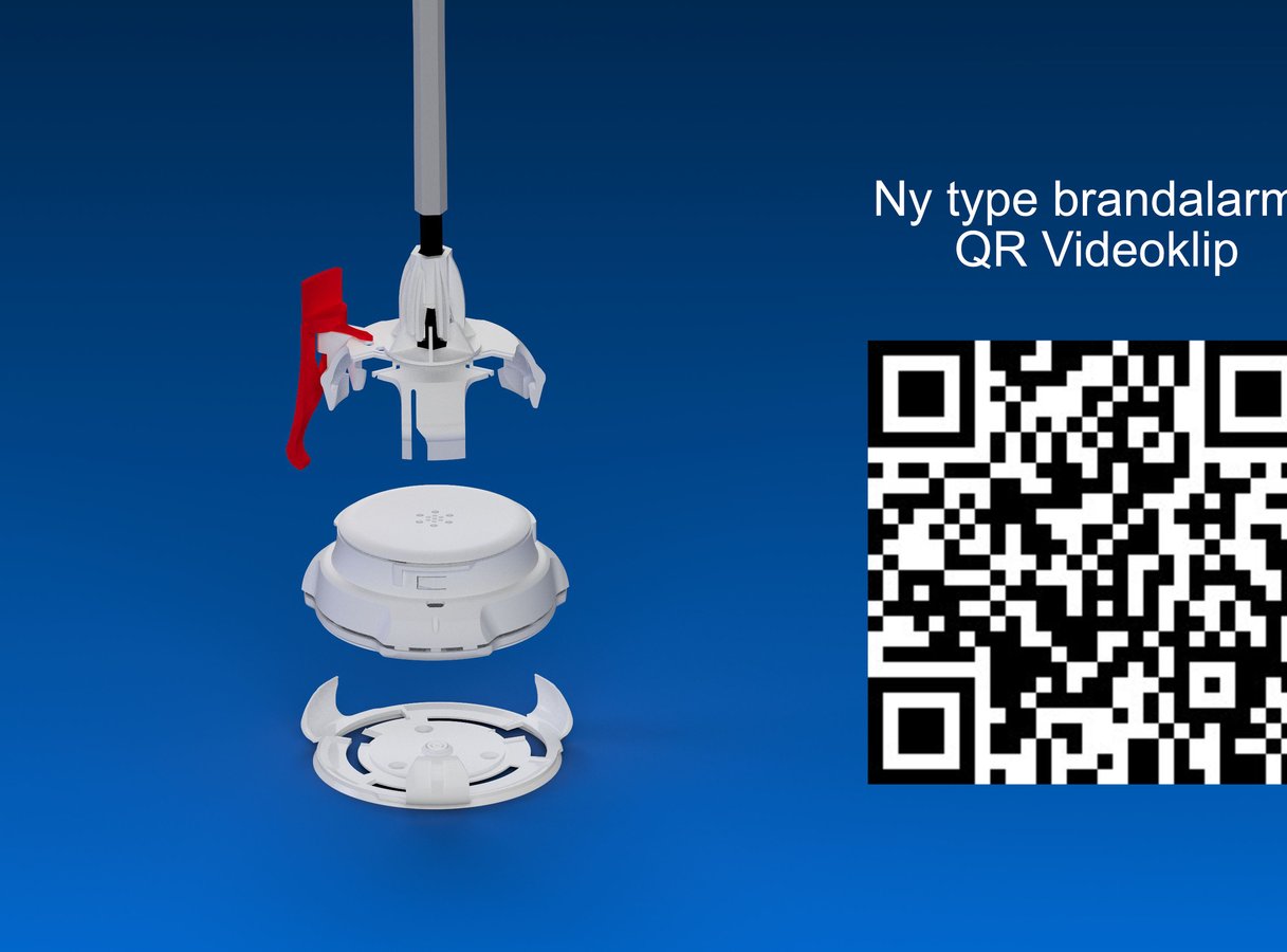 Sikkerhedsprodukt for at forebygge ulykker ved røg- og brandudvikling inc. betjening af brandalarmer.