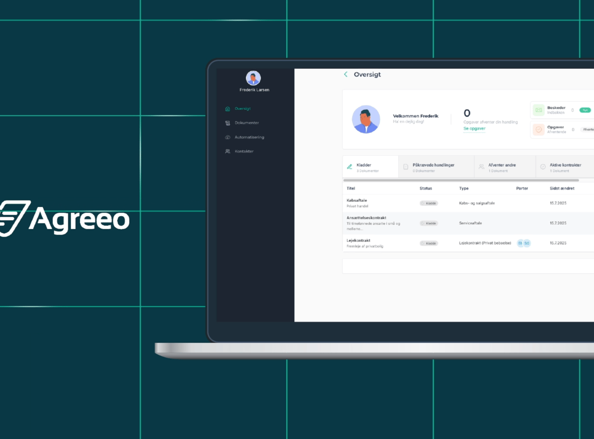 Agreeo ApS - Samarbejd, skab og underskriv kontrakter online