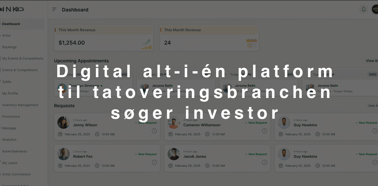Digital alt-i-én platform til tatoveringsbranchen