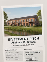 Opførselse af 8 rækkehuse lige ved åen